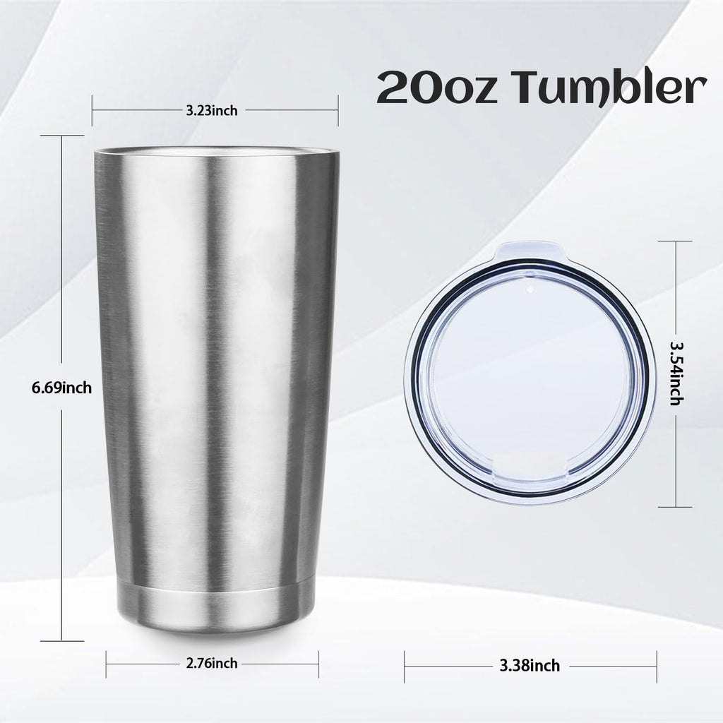 StarSpeed 20oz Stainless Steel Travel Coffee Tumbler,Silver