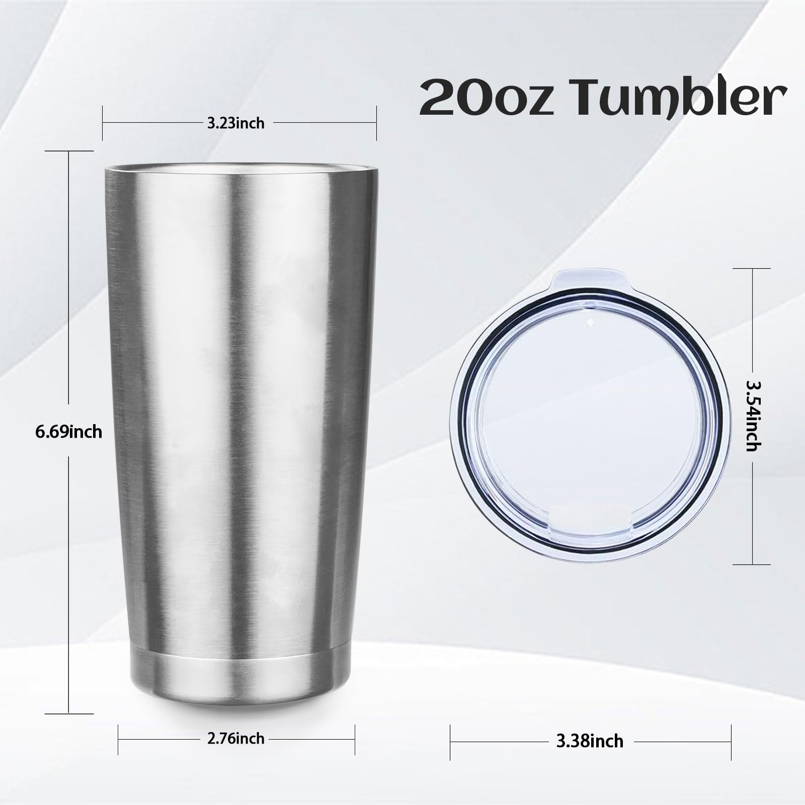 StarSpeed 20oz Stainless Steel Travel Coffee Tumbler,Silver