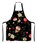 Lefolen Watercolor Floral Pattern with of Roses Adjustable Bib Apron Kitchen Cooking Baking Gardening Apron for Women Men