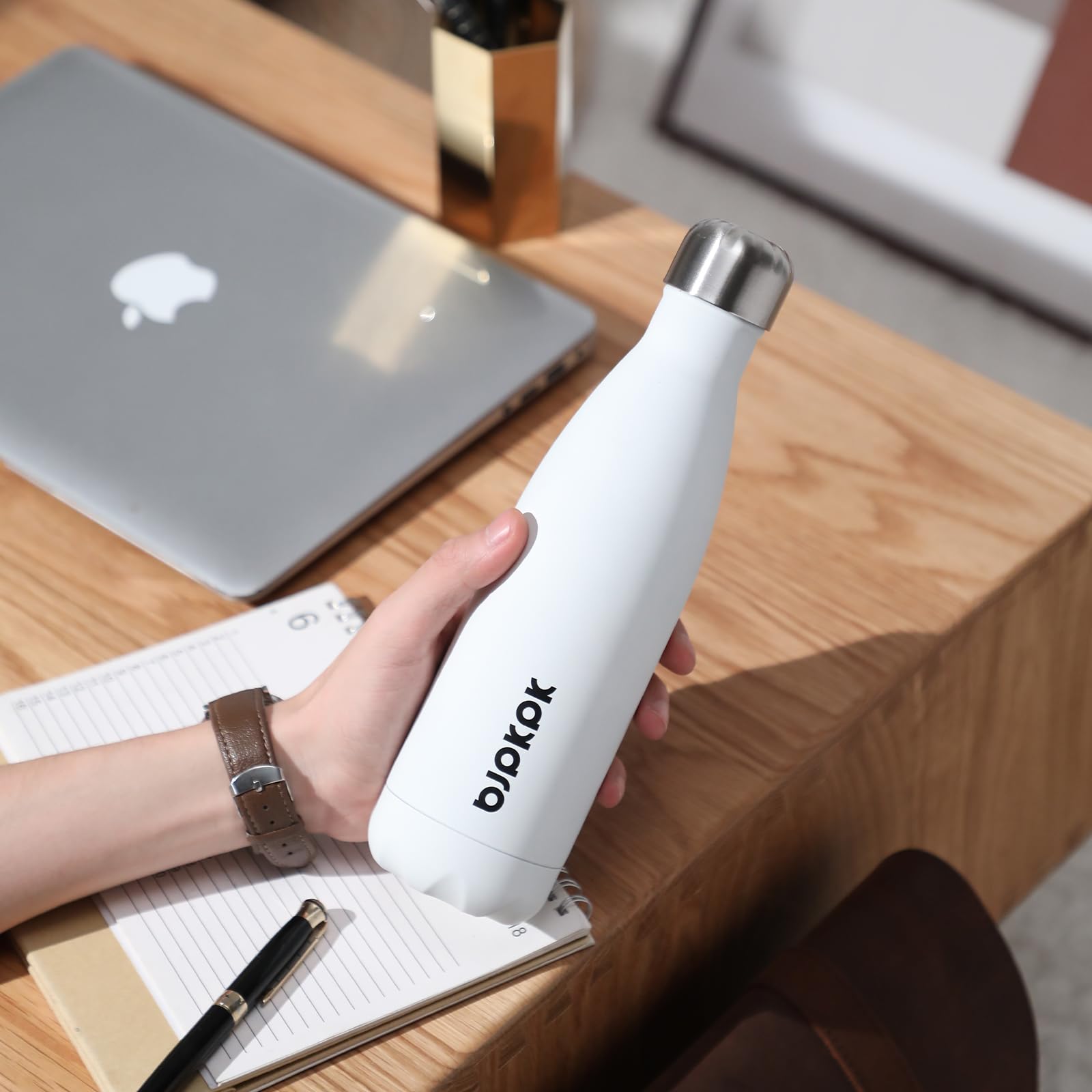 BJPKPK 12 oz Small Insulated Water Bottle, Stainless Steel Leak Proof Flask