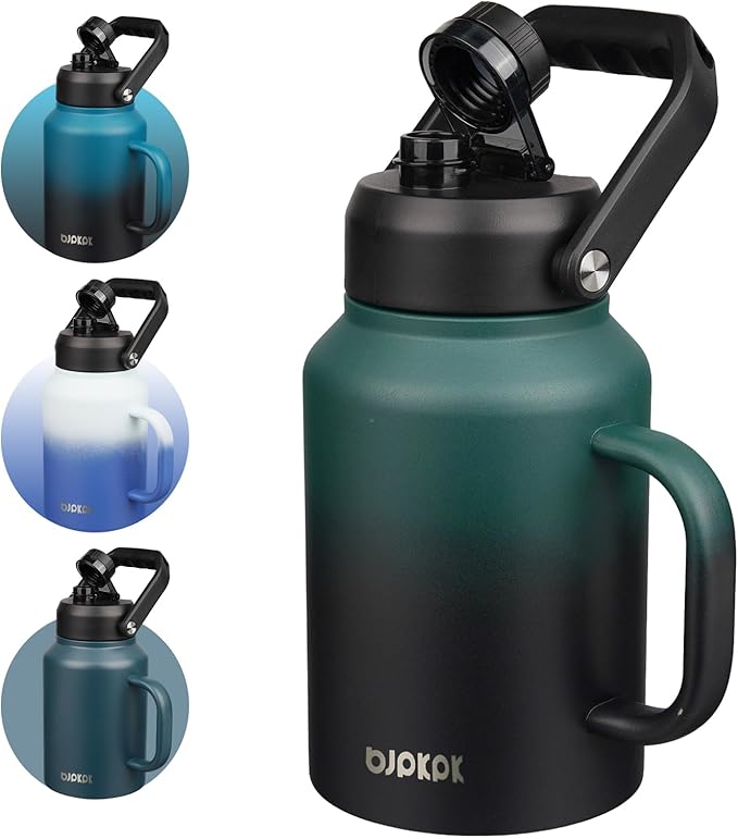 BJPKPK 64oz Insulated Water Bottle, Stainless Steel Vacuum Jug with Handle