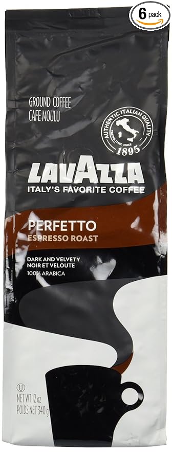 Lavazza Opera Intenso Ground Coffee 12oz Bag, Dark Roast, Bold and Balanced Taste, Intensity 4/5, Arabica and Robusta, Ideal for Drip Brewers, (Pack of 1) - Package May Vary
