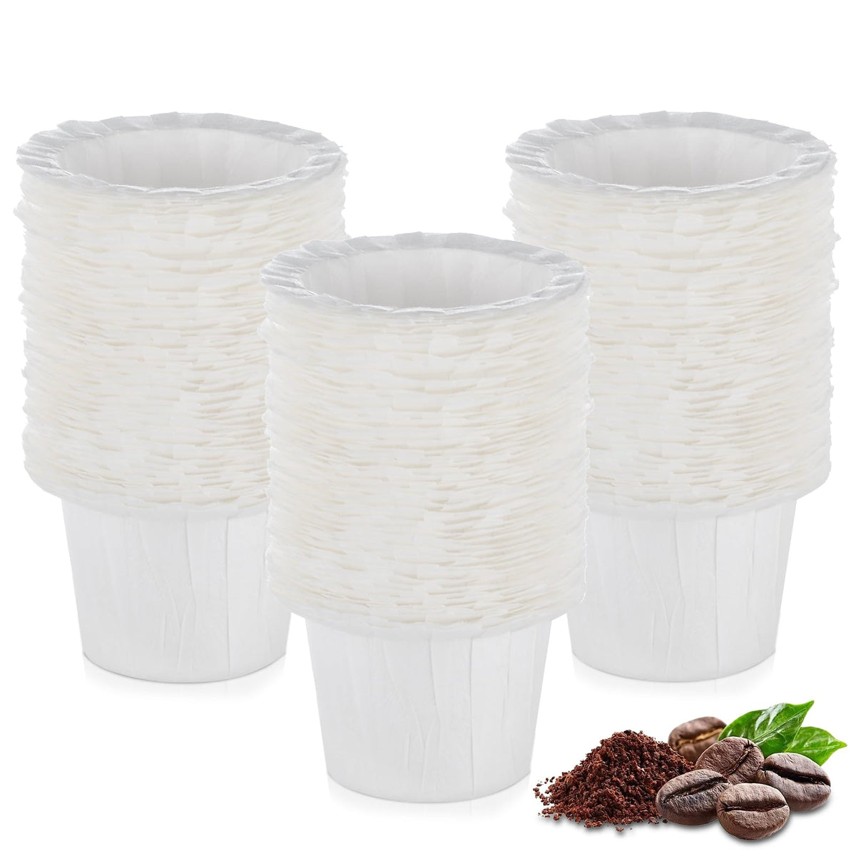 Disposable Paper Coffee Filters, Keurig K Cup Paper Filters for Keurig Single Brewer Reusable Cups, K-cup Coffee Pods, Fits All Brands Reusable K Cups (150)