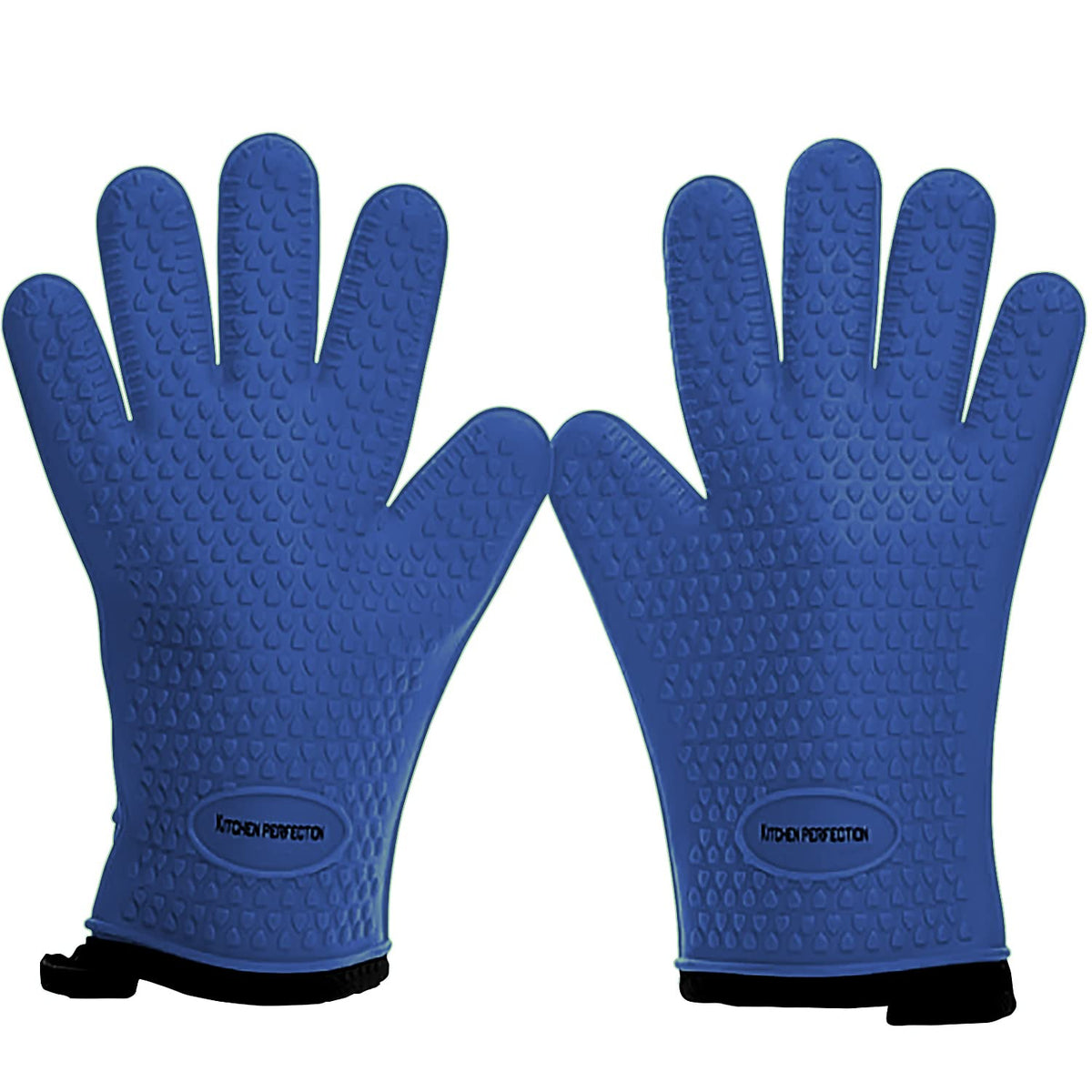 KITCHEN PERFECTION S Silicone Smoker BBQ Gloves - Heat Resistant Oven Mitts