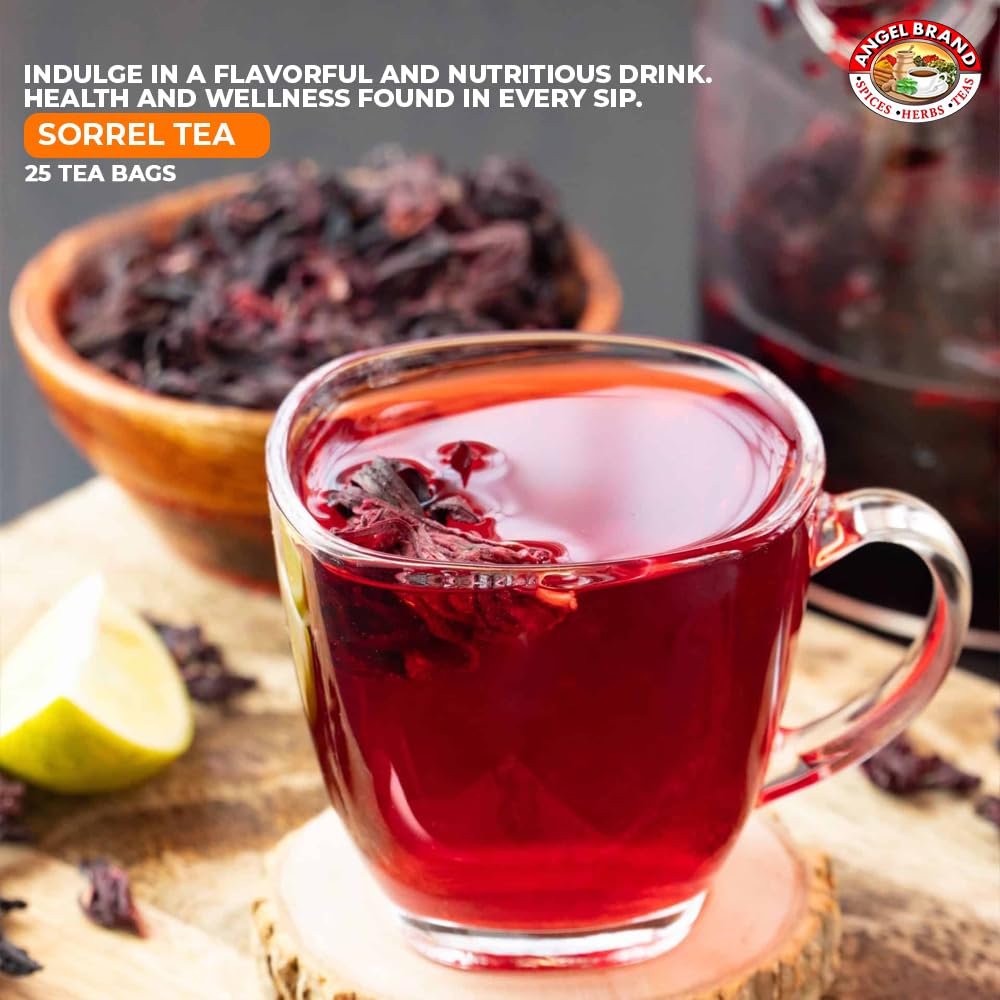 Sorrel Hibiscus Tea Bags | 20 Count | 3 Pack | Refreshing Flavor