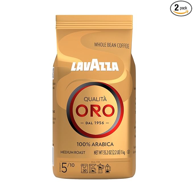 Lavazza Qualita Oro Italian Coffee Whole Beans 2lb Pack Of 2