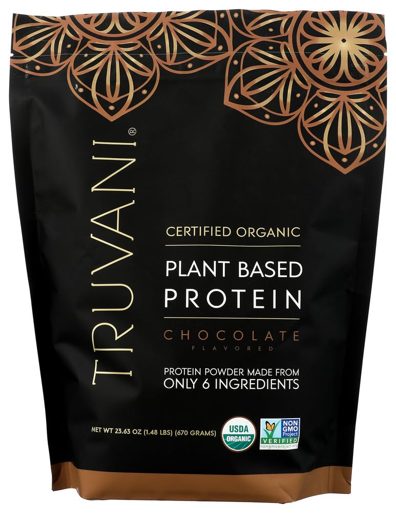 Truvani Organic Plant Based Protein Powder | Chocolate | 20 Servings