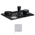 IKAPE 58MM Espresso Tamper Kit Black 6 IN 1, Coffee Tamper Set Including Tamper, Distributor, Magnetic Dosing Funnel, Silicone Mat, Puck Screen, and Cleaning Towel