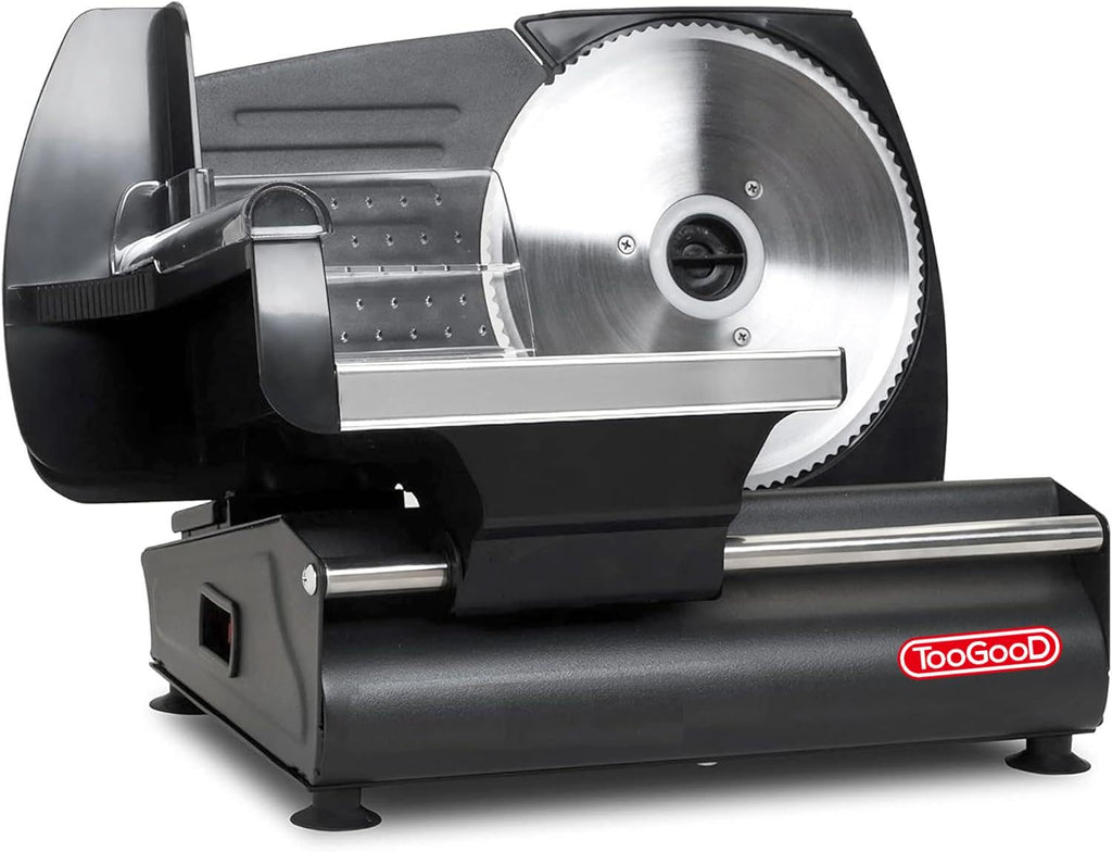 TOOGOOD Meat Slicer Machine for Home Use, Electric Deli Meat Slicer with 7.5" Removable Stainless Steel Blade, Adjustable Thickness Food Slicer for Slicing Frozen Meat,Hard Cheese, Ham and Deli, Black
