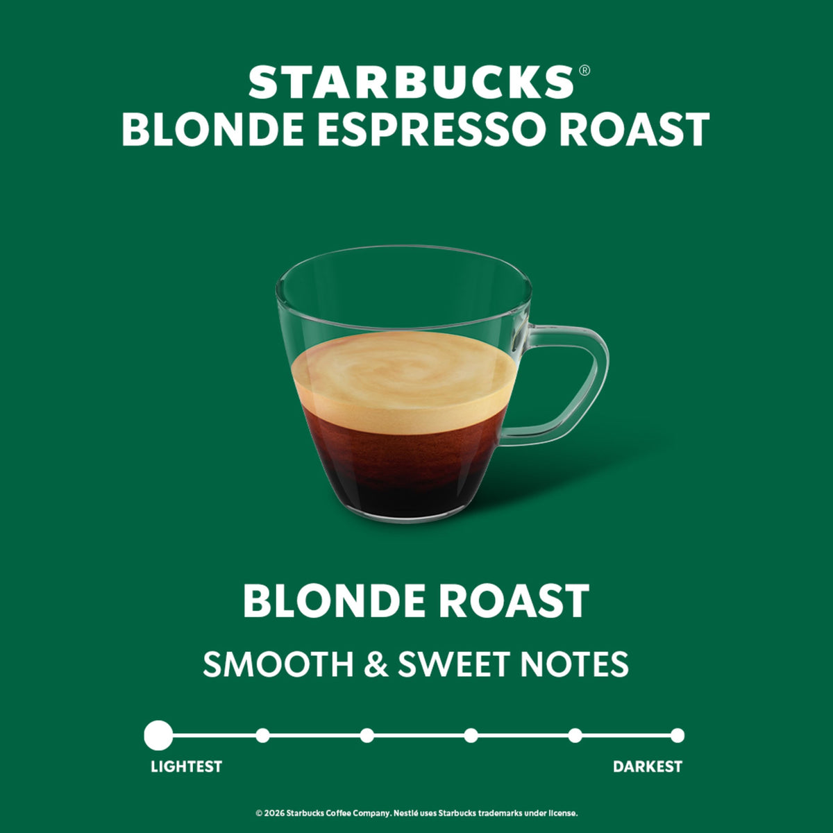Starbucks by Nespresso Original, Blonde Roast Espresso 50-count