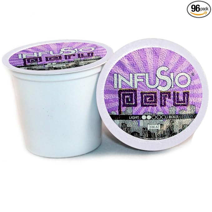 96 Count - French Roast, Single serve Coffee pods for Keurig K Cup® Brewers - InfuSio Premium Roasted Coffee (French Roast, 96 count Compatible with 2.0)……