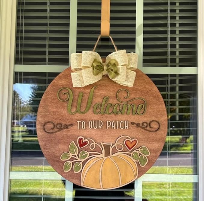 Fall Stencils for Painting on Wood 12” Happy Thanksgiving Stencil Hello Pumpkin Autumn Stencils for Painting on Porch Wall Fabric Wreath