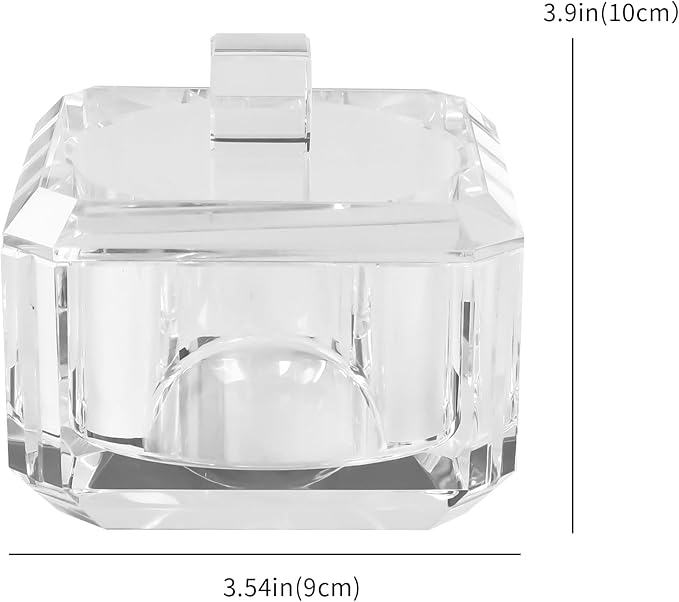 kitCom Crystal Candy Dish with Lid Hand-Cut Home Decorative Jewelry Box Candy Jar W 4" x H 3.5", Comes With Gifed Box