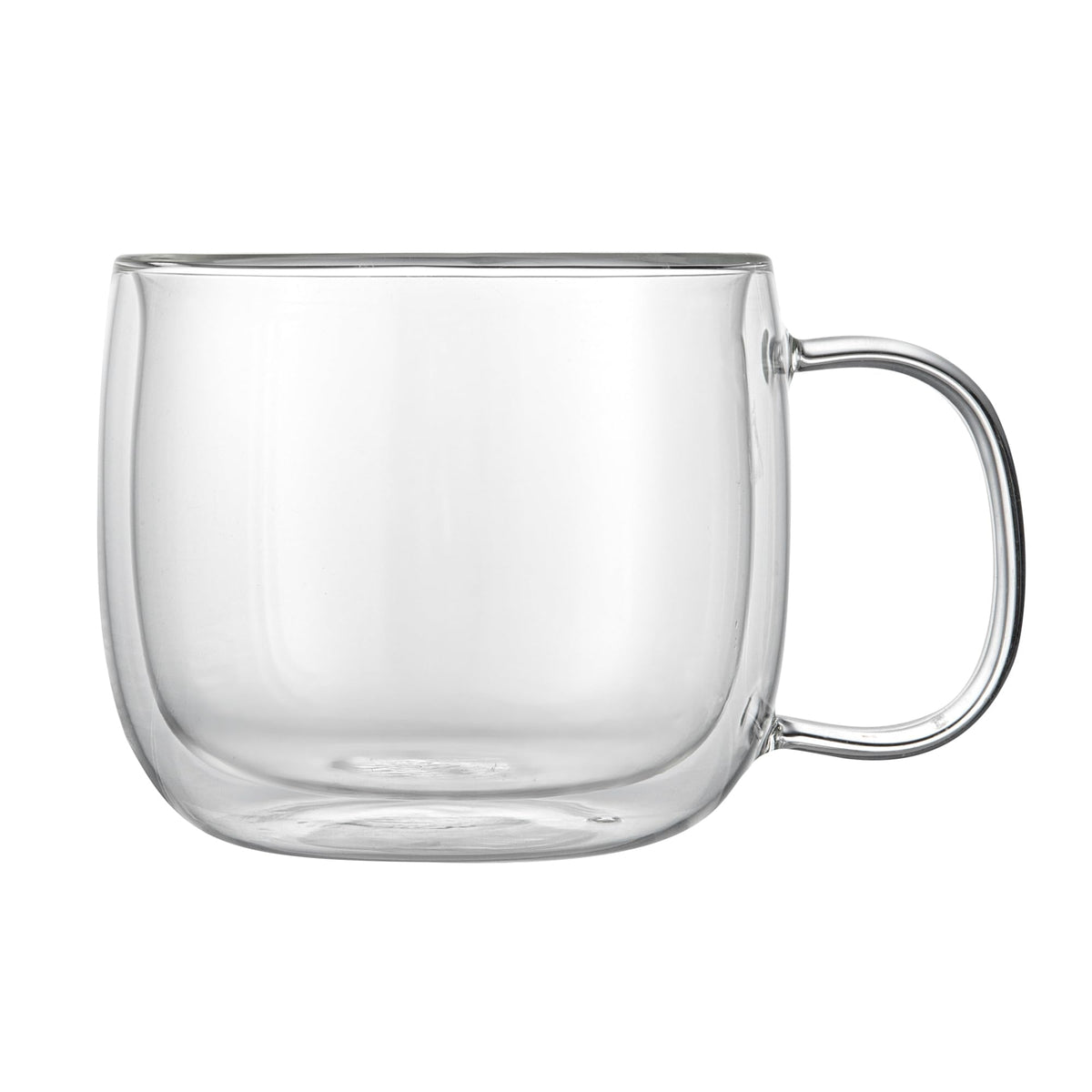 Restaurantware 17 oz Professional Glass Coffee Mug, 2 Pack