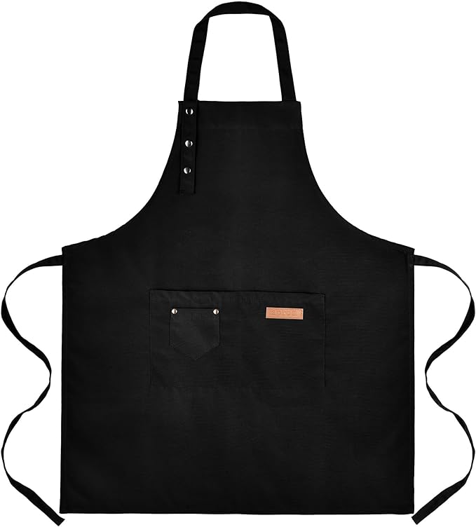 Tosewever Art Aprons for Women Painting Pottery Baking, Mens Buckle Straps Kitchen Apron with Pockets for Chef Cooking