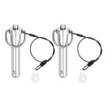 uxcell 2 Pcs Quick Release Pin, 1/2" x 1.5"(Dia. x L) Push-Button Ball Locking Pin 304 Stainless Steel Ring Handle Locking Pin with Wire for Audio Bimini Top Marine, Silver