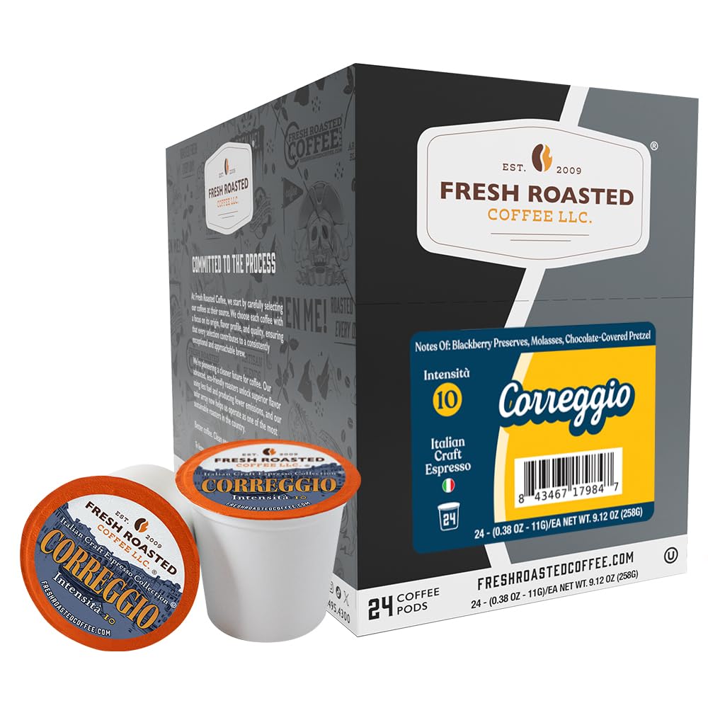 Fresh Roasted Coffee, Organic Bali Blue Moon K-Cup Pods for Keurig Brewers, Medium Roast, USDA Organic, Kosher, 24 Count (Pack of 3)