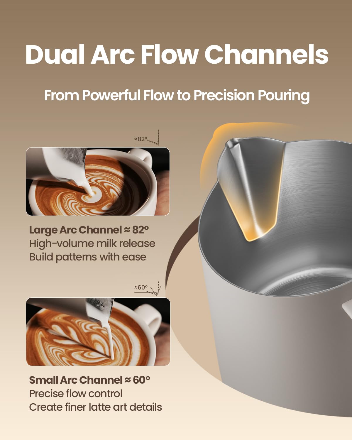 MHW-3BOMBER Milk Frothing Pitcher 16.9oz/500ml Espresso Steaming Pitcher Stainless Steel Frothing Cup Capuccino Latte Art Pitcher, Pink P5017-OS