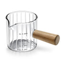 Espresso Measuring Cup 6 Oz, Espresso Cup with Wood Handle, V-Shaped Spout