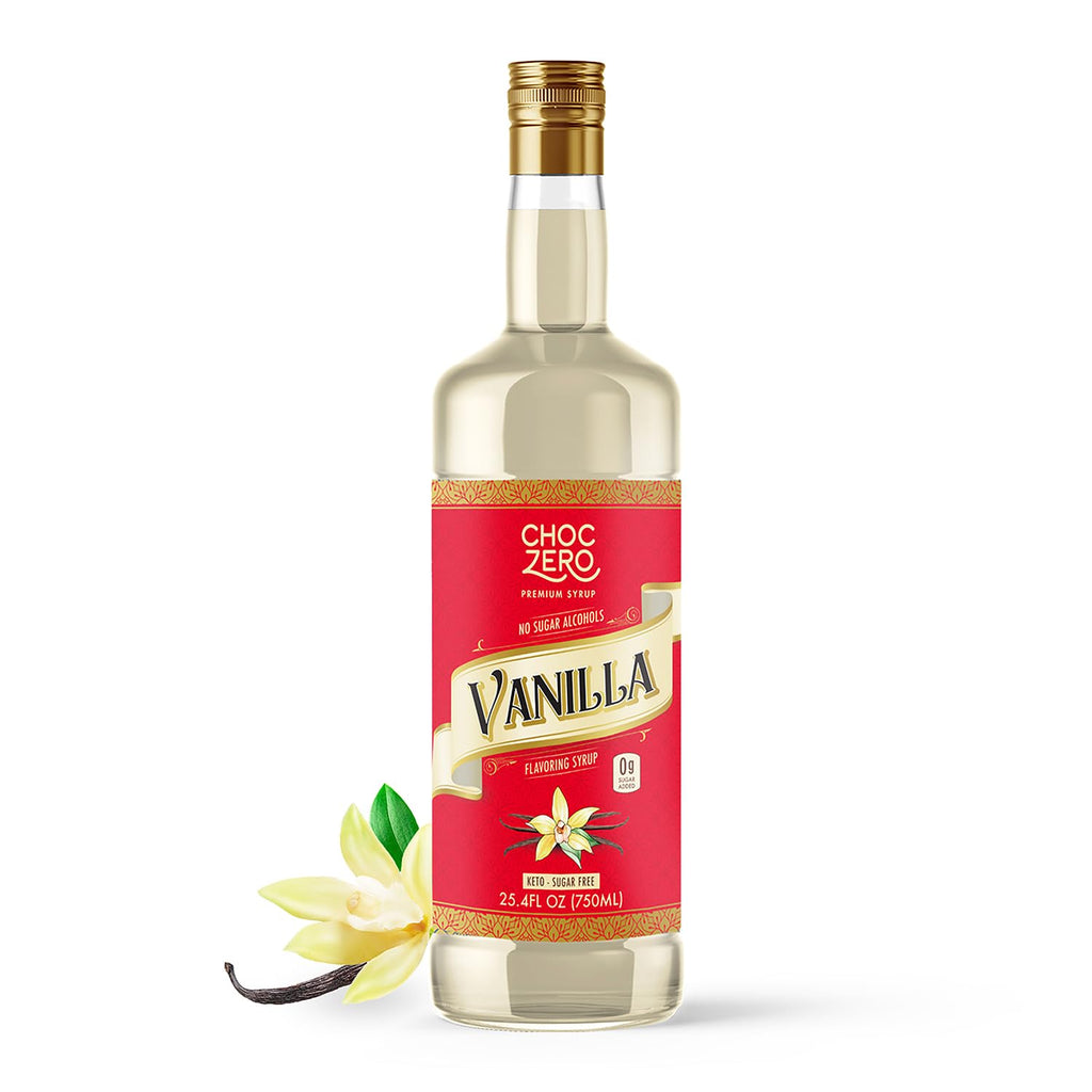 ChocZero Sugar Free Vanilla Coffee Syrup, 25.4 fl oz