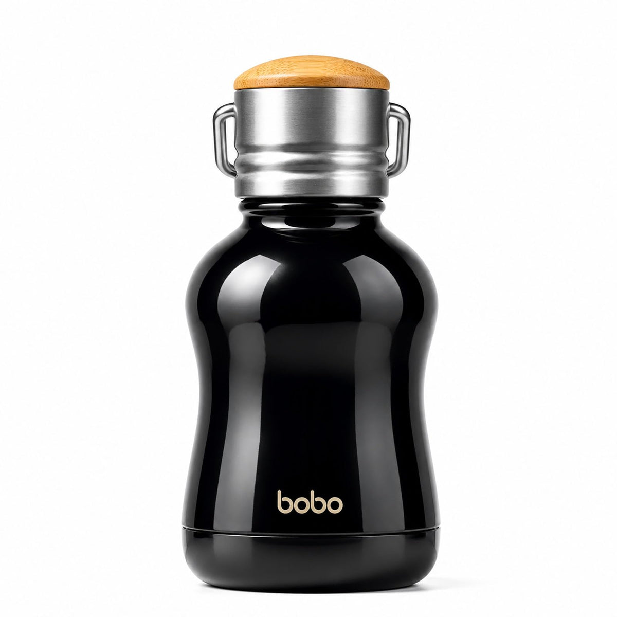 YOHKOH Mini Insulated Water Bottle With Bamboo Lid - 11.8oz Small Vacuum Insulated Water Bottle for Women Kids, 12 Hrs Hot & 24 Hrs Cold Stainless Steel Thermos Leak-Proof BPA-Free (11.8oz,White)