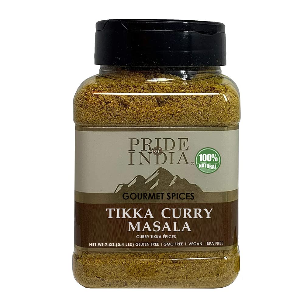 Pride Of India Chaat Masala Powder, 10.5 oz | Authentic Indian Chat Masala Seasoning | Tangy & Savory Spice Blend for Fruits, Salads, Snacks, Drinks & Curries | Dual-Sifter Jar
