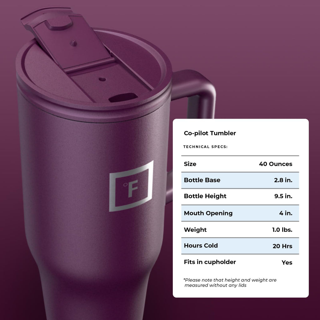 IRON °FLASK 40 oz Co-Pilot Insulated Travel Mug