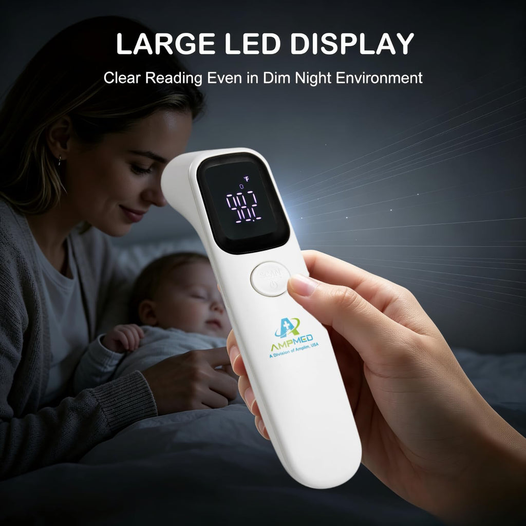 Amplim No-Touch Medical Grade Infrared Forehead Thermometer