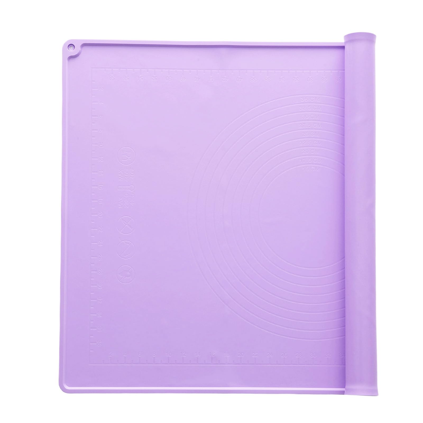 uxcell Silicone Pastry Mat, 27.5" x 19.7" Silicone Baking Mat with Measurements, Non-Stick Dough Rolling Mat for Making Pastry Cookies Bread Pizza Purple