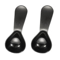 uxcell 2Pcs Stainless Steel Coffee Scoop, 30ml Short Handle Measuring Spoon for Ground Coffee Tea Sugar Kitchen Gifts, Black