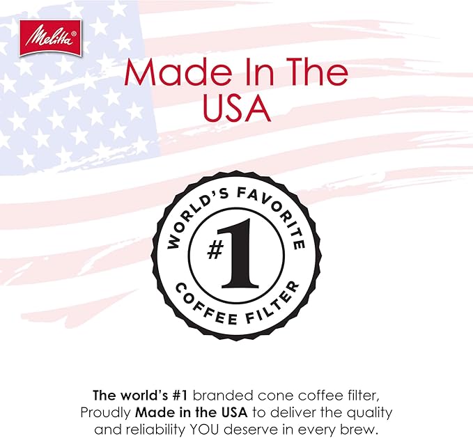 Melitta #4 Cone Coffee Filters, Unbleached Natural Brown, 100 Count (Pack of 3), 300 Total Filters - Packaging May Vary