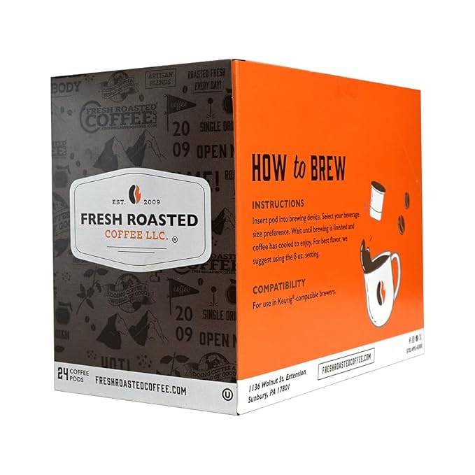 Fresh Roasted Coffee, Organic Guatemala | Single Origin, USDA Organic, Mold & Myco 3rd Party Tested, Kosher | 72 Pods for K Cup Brewers