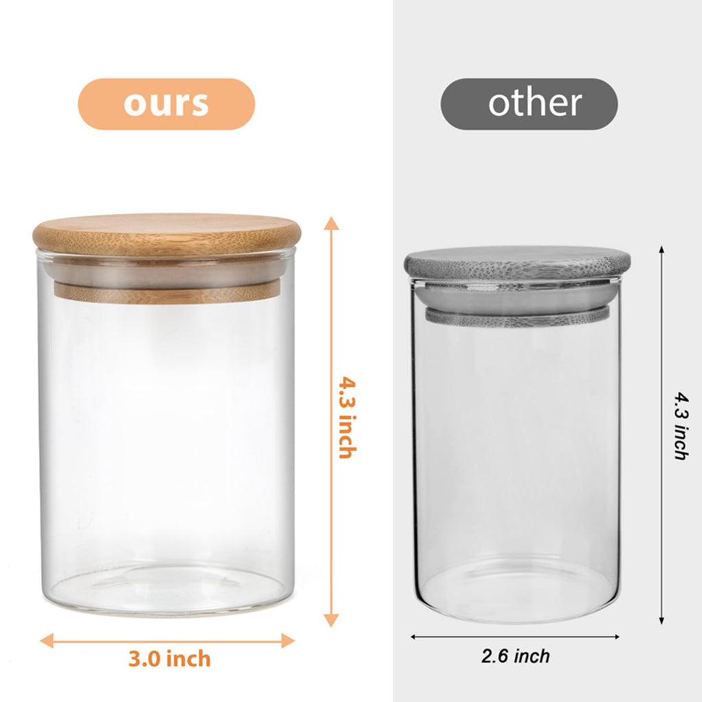 BKYFPQ 2 Pack Glass Qtip Holder Dispenser for Cotton Ball,Swab,Pads,Floss