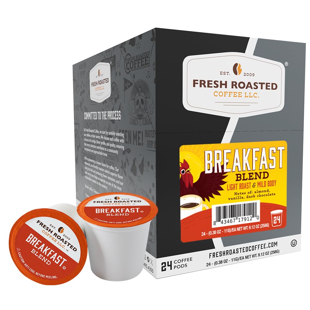 Fresh Roasted Coffee, Organic Bali Blue Moon K-Cup Pods for Keurig Brewers, Medium Roast, USDA Organic, Kosher, 24 Count (Pack of 3)
