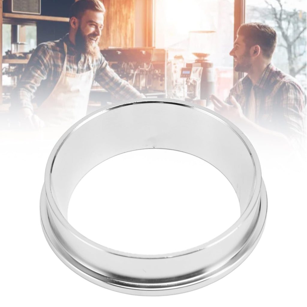 Sunicon 57.5MM Espresso Dosing Funnel, 304 Stainless Steel Coffee Dosing Ring Catcher Ring, Universal Coffee Dosing Ring Replacement for Home Coffee Machine Tools(Silver)