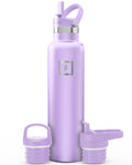 IRON °FLASK 24 oz Narrow Mouth Water Bottle with 3 Lids