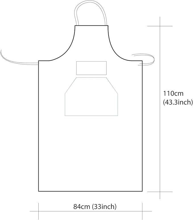 Artist apron/Long apron - Red