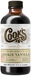 Cook's Cookie Vanilla Extract, Madagascar & Tahitian Beans, 16 oz
