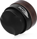 IKAPE 58MM Coffee Distributor, New Wooden Handle Design, Gravity Adaptive Espresso Distributor Fits All 58.35MM Espresso Portafilter, Compatible with 58.35MM Rancilio Bottomless Portafilter