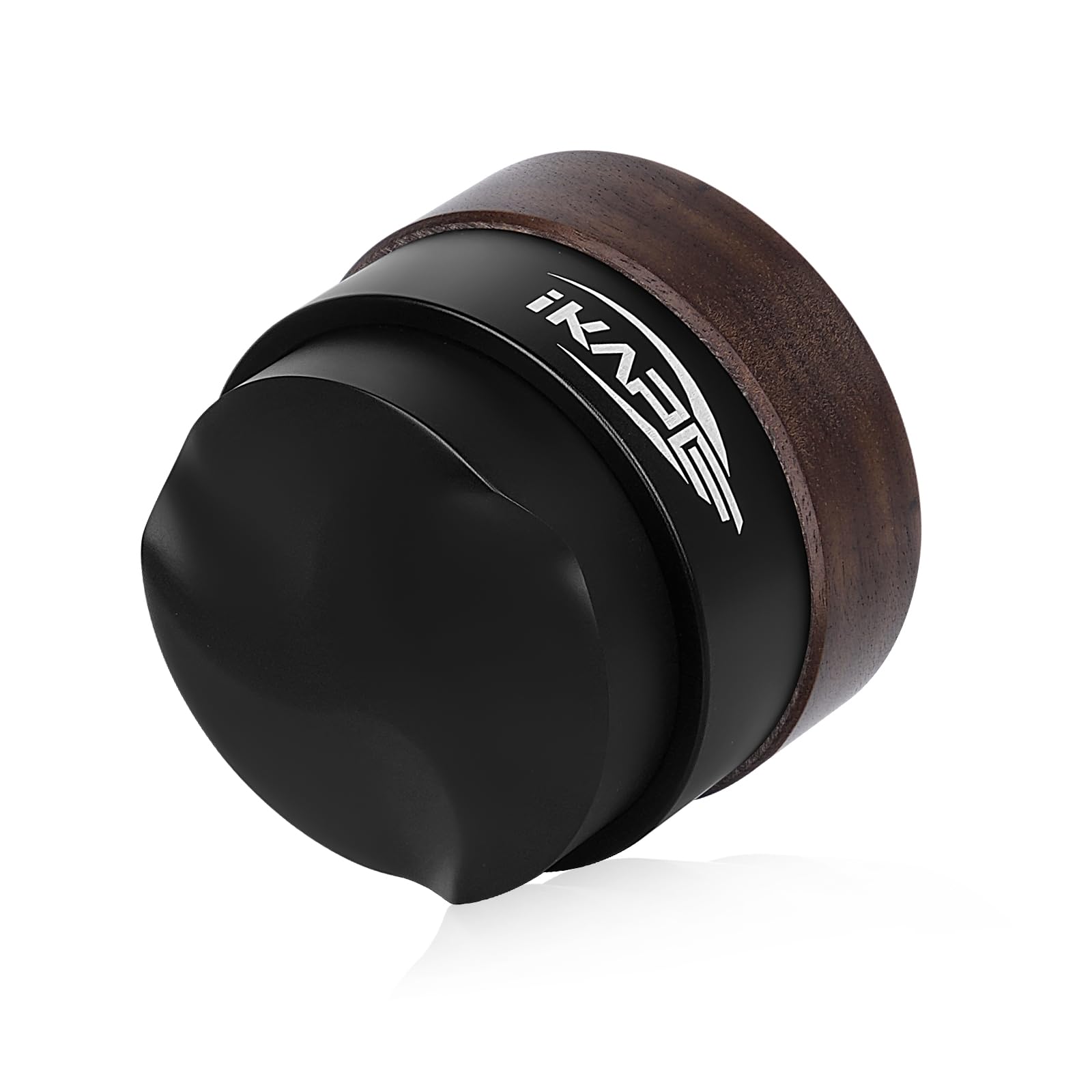IKAPE 53MM Coffee Distributor, New Wooden Handle Design, Gravity Adaptive Espresso Distributor Fits All 54MM Espresso Portafilter, Compatible with 54MM Breville Bottomless Portafilter