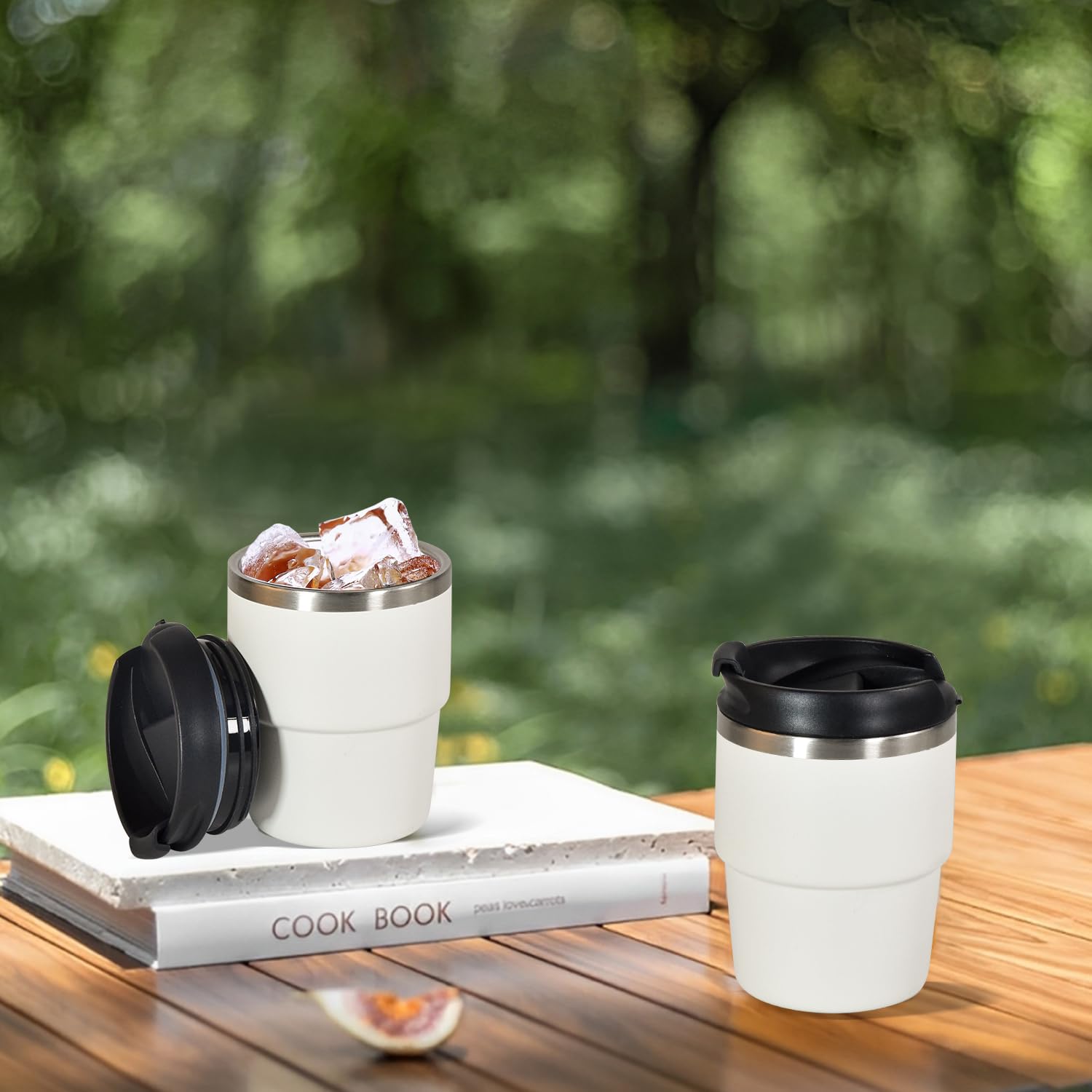 CHLJAR Espresso Cups, 6oz Insulated Espresso Cup Set of 2, Espresso Shot Cups, Stainless Steel Espresso Glasses, Stackable Mini Tumbler, Small Cup for Coffee