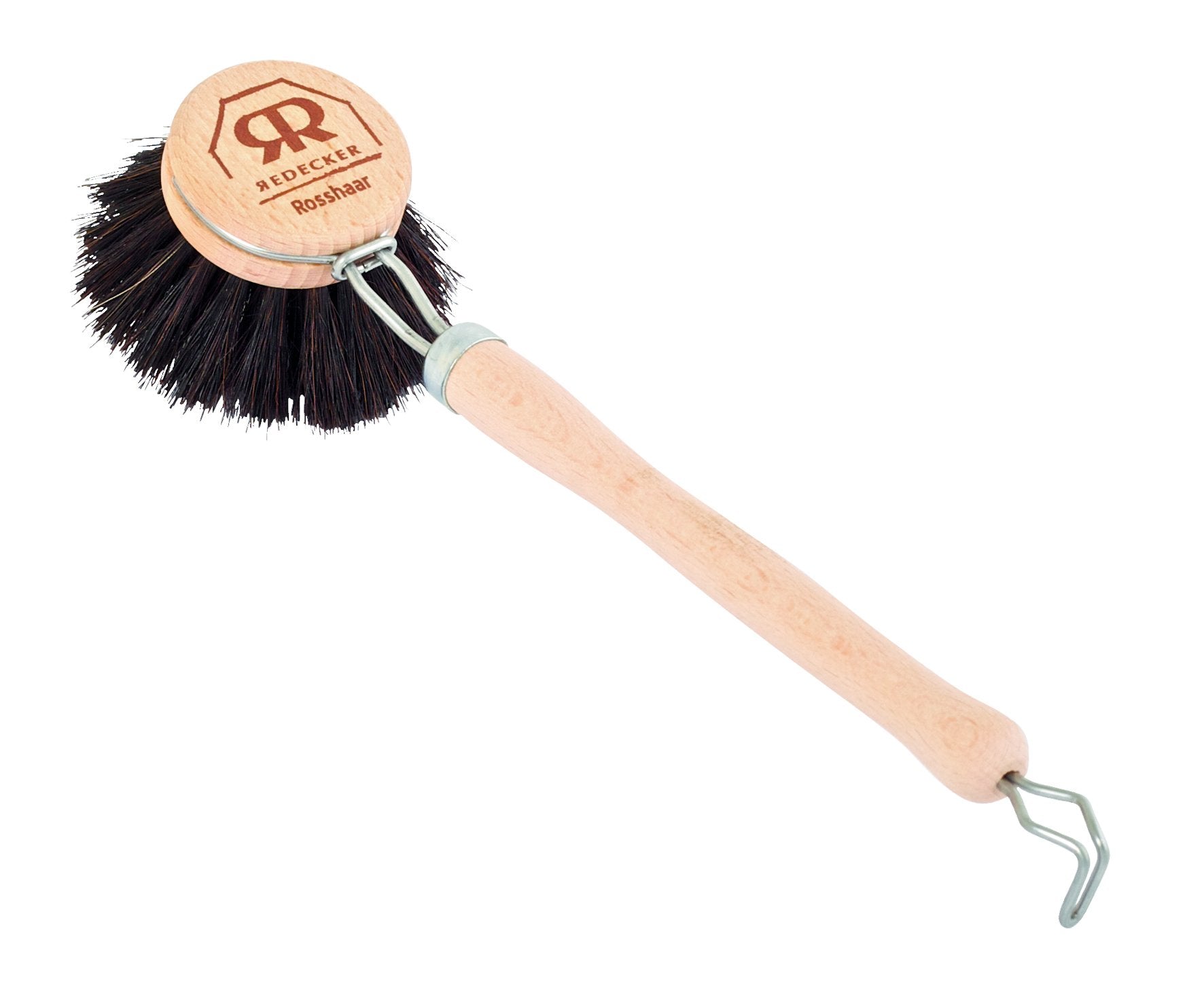 Redecker Dish Brush Set, Horsehair Bristles, 1-1/2 Inch Round, 2 Pack – Wooden Dish Brushes for Delicate Cleaning, Made in Germany