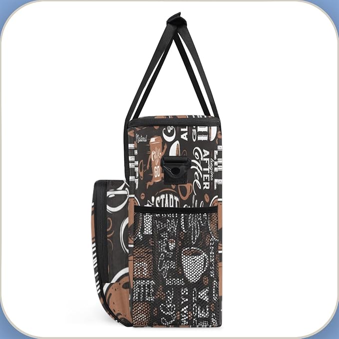 Day with the of Coffee Cafe Coffee Maker Carring Bag Travel Carrying Storage Tote Bag Compatible with Keurig K-Mini or K-Mini Plus Portable Single Serve Coffee Brewer Case with Pockets for K-cup Pods