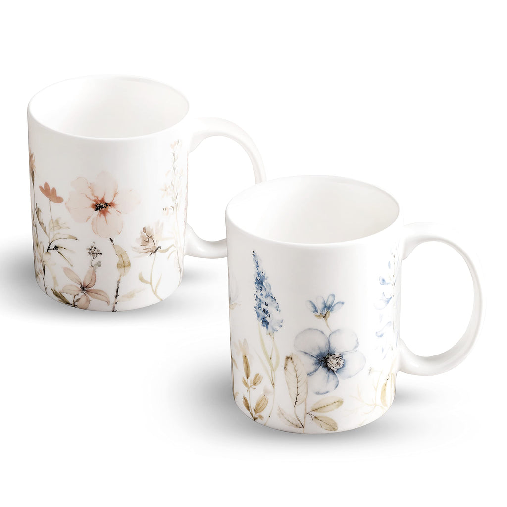 Maison d' Hermine Coffee Mug with Handles Tea Cups (15 Ounce, Pack of 2)