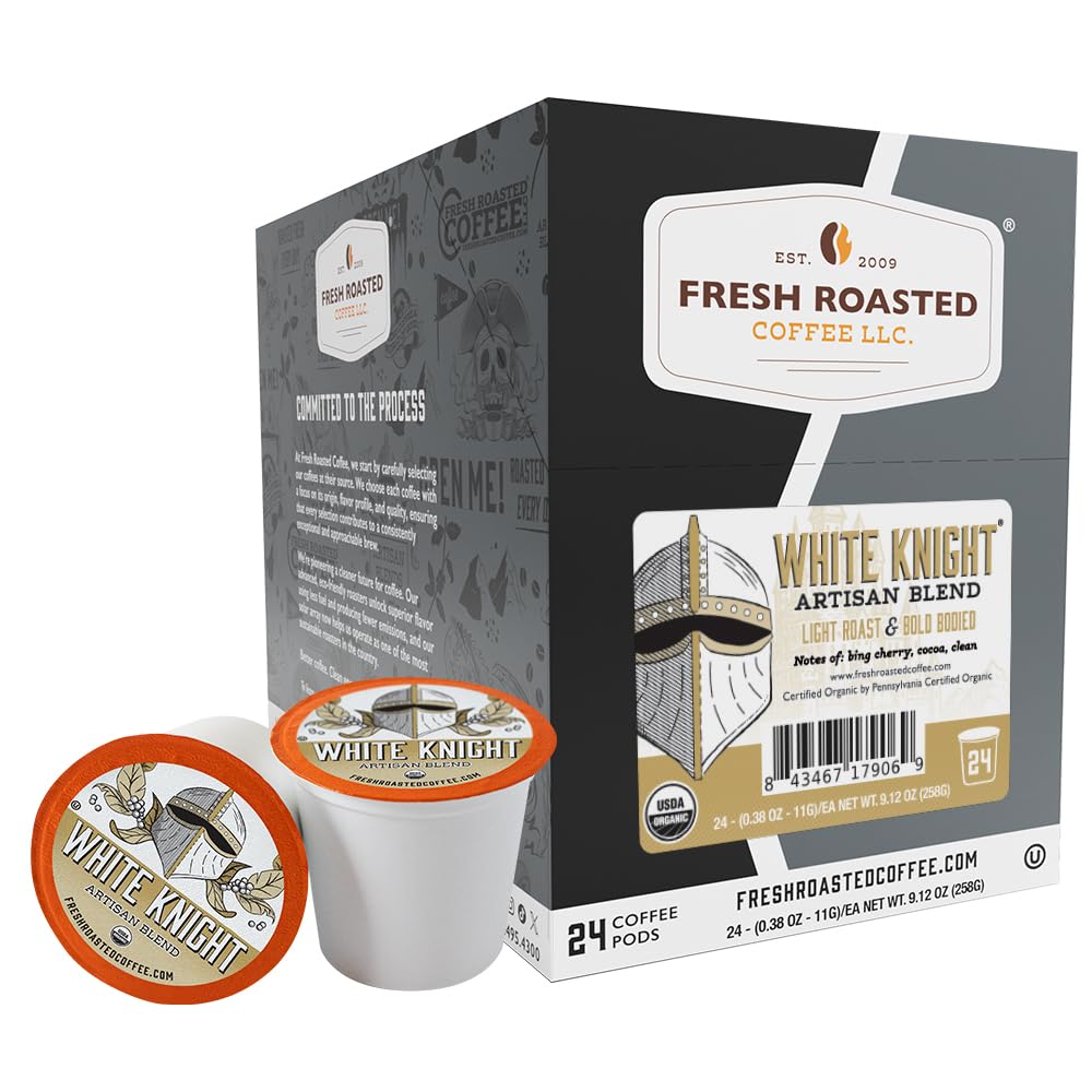 Fresh Roasted Coffee, Organic Bali Blue Moon K-Cup Pods for Keurig Brewers, Medium Roast, USDA Organic, Kosher, 24 Count (Pack of 3)