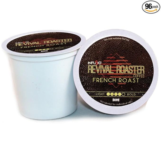 96 Count - Coconut Mocha Coffee, Single Serve Coffee Pods for Keurig K Cup® Brewers - InfuSio Revival Roaster Premium Roasted Coffee (Coconut Mocha, 96 count Compatible with 2.0)……