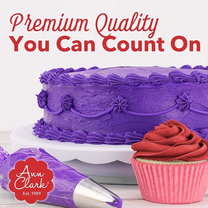 Ann Clark Professional Grade Food Coloring Gel Large 4.5 oz Bottles 12 Color Set Made in USA