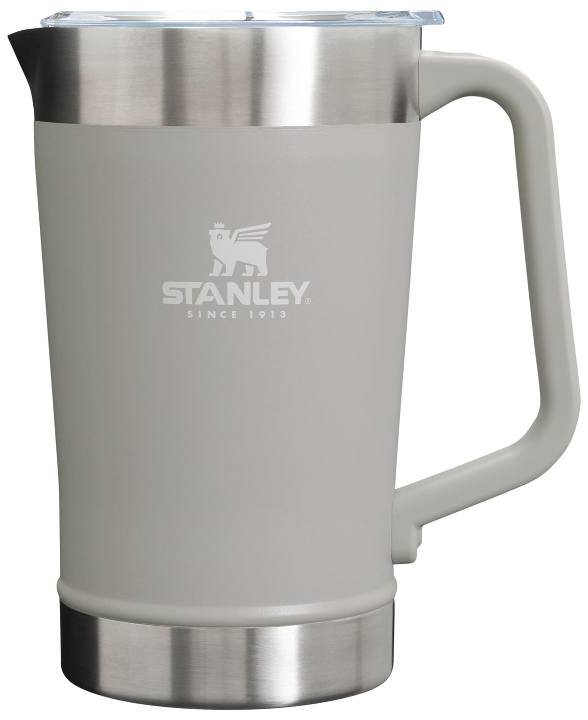 Stanley Stay-Chill Pitcher 64 oz | Cold Water, Beer, and Drink Pitcher with Lid | Large Capacity Durable Beverage Container with Handle | Insulated Stainless Steel | BPA-Free | Ash