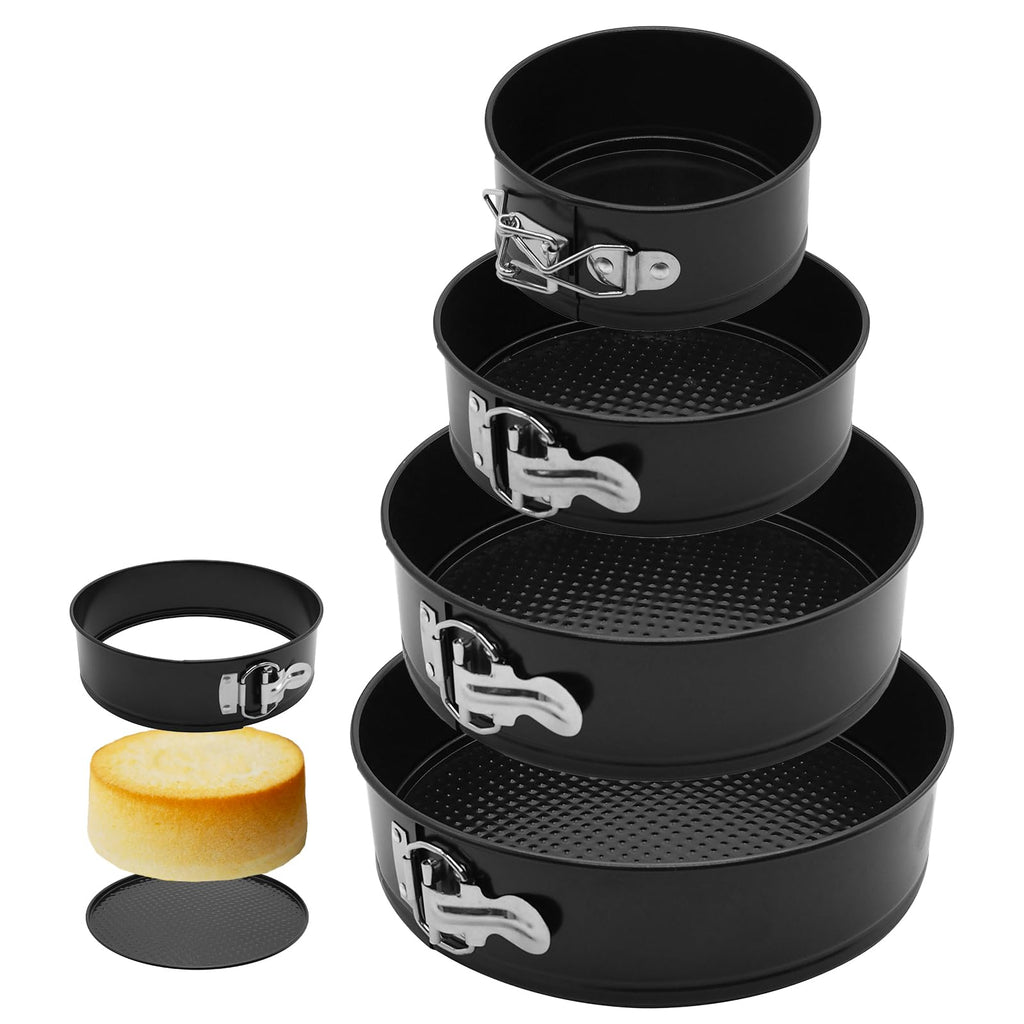 AGIgear Springform Cake Pan Set,Non-Stick Springform Pans Set of 4