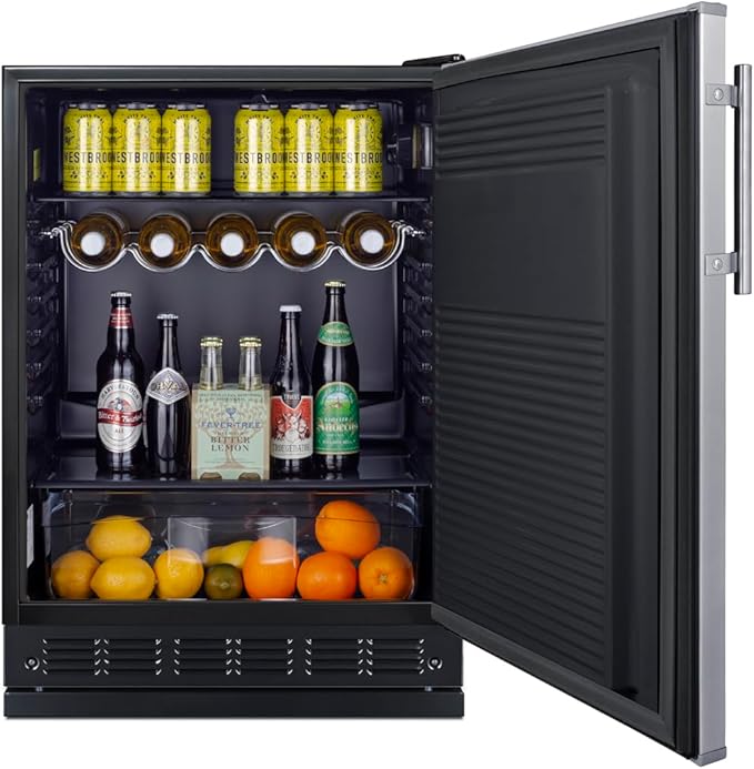 Summit 24" Nitro Cold Brew/Cold Brew Kegerator, Combination Dual Tap Kit, Stainless Steel- SBC7BRSCM2
